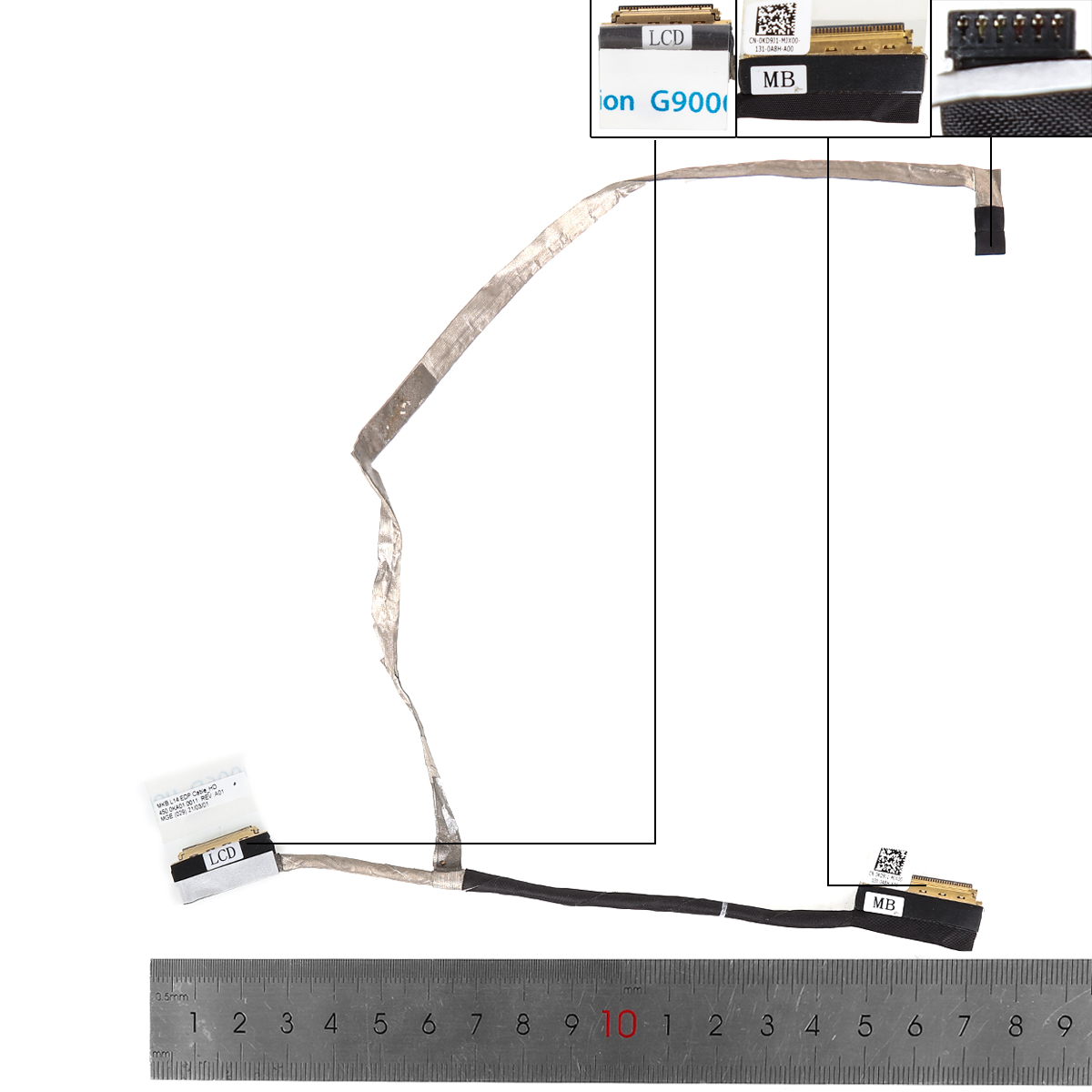 Picture of New LCD Display Screen Cable Replacement  For DELL Latitude 3410 E3410 30pin FHD.
